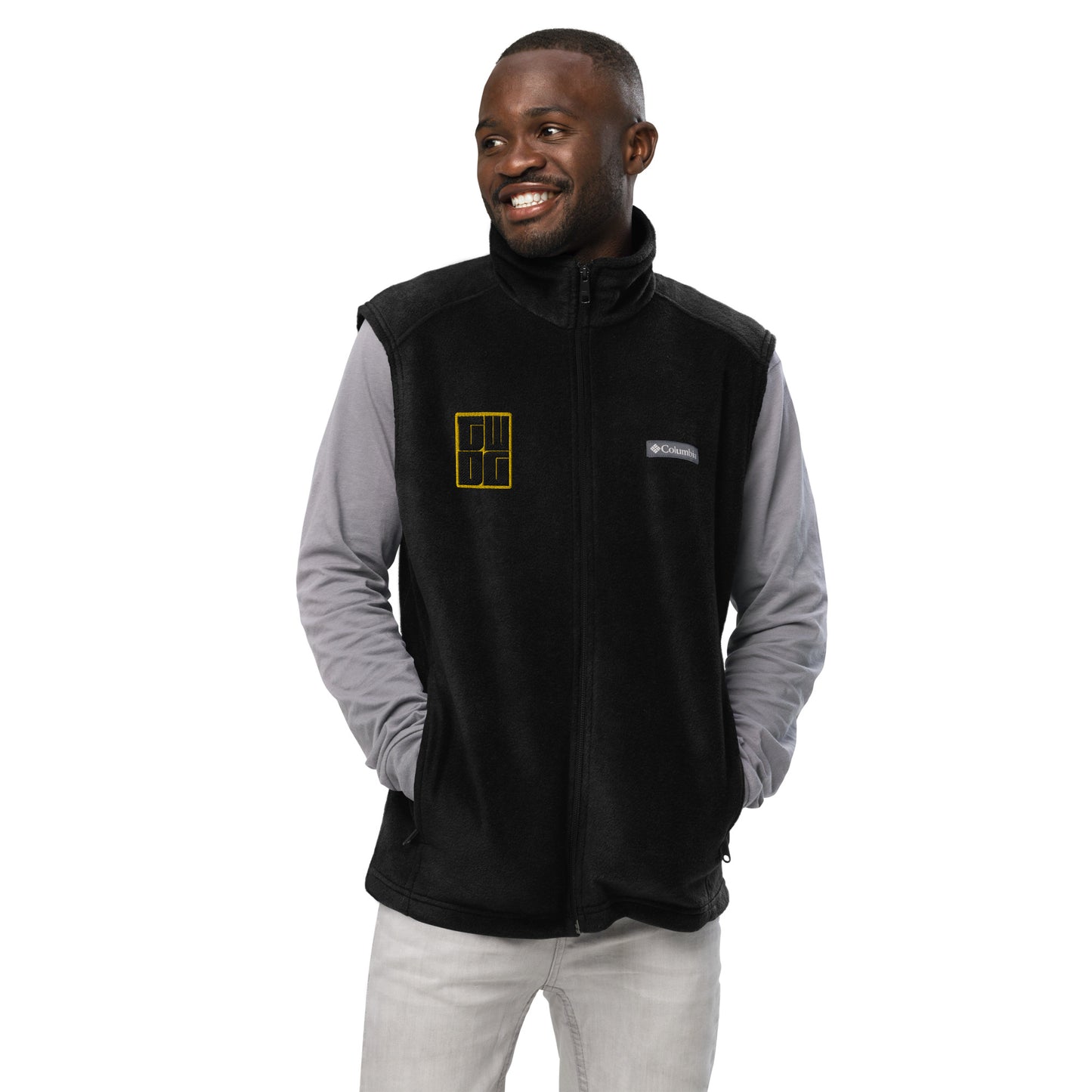 TWDG Embroidered Men’s Columbia fleece vest