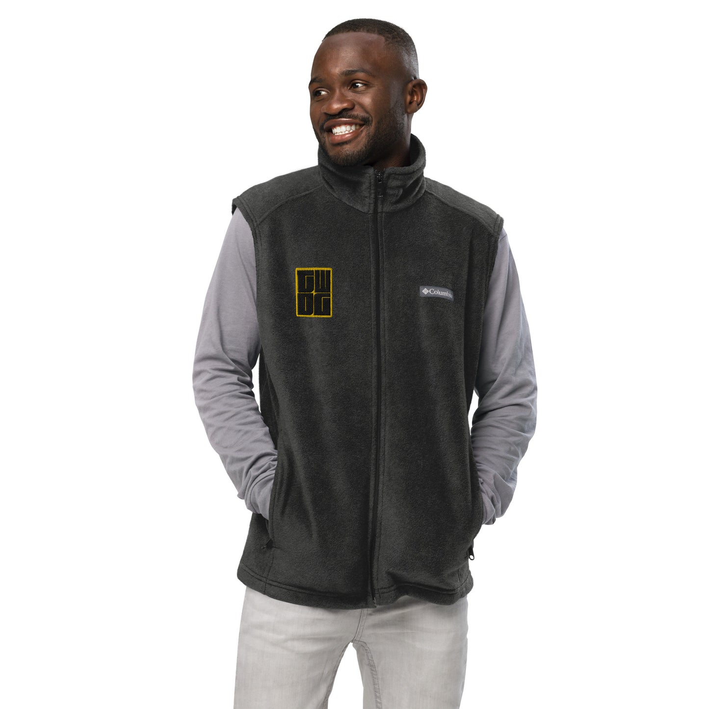 TWDG Embroidered Men’s Columbia fleece vest