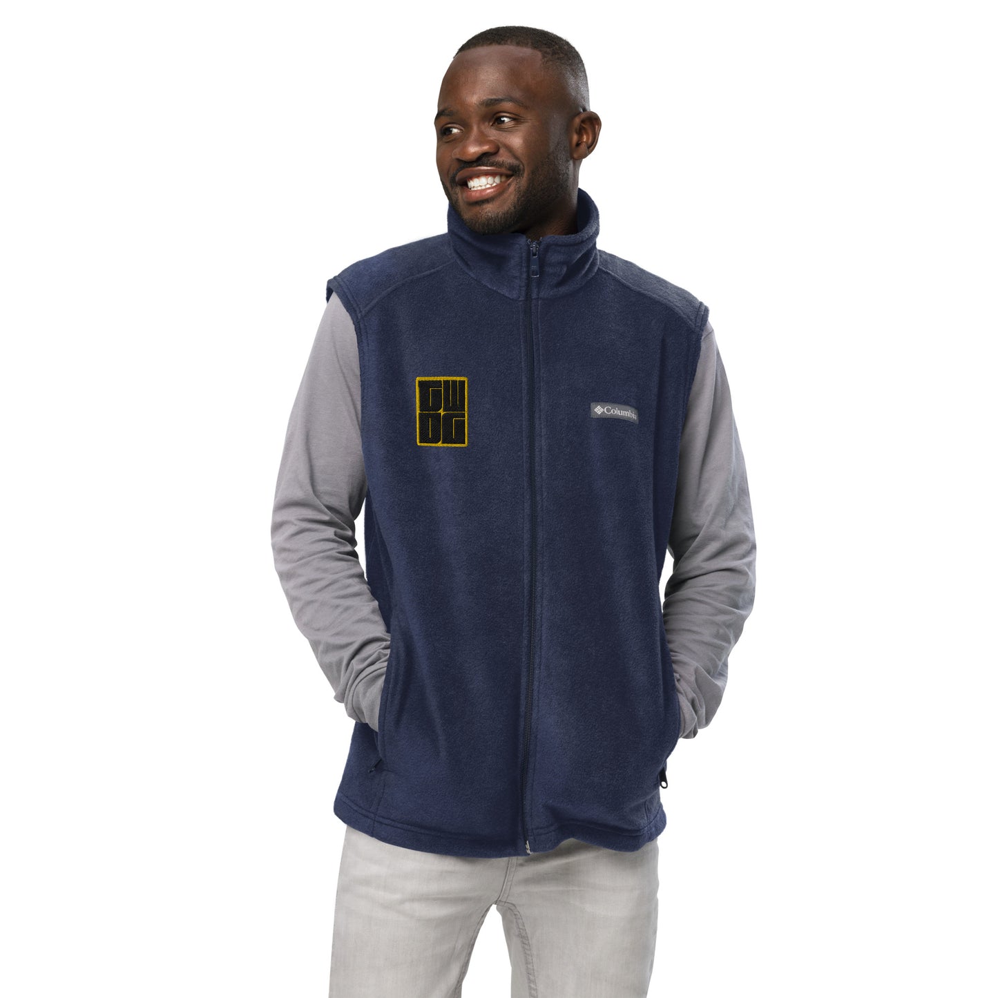 TWDG Embroidered Men’s Columbia fleece vest