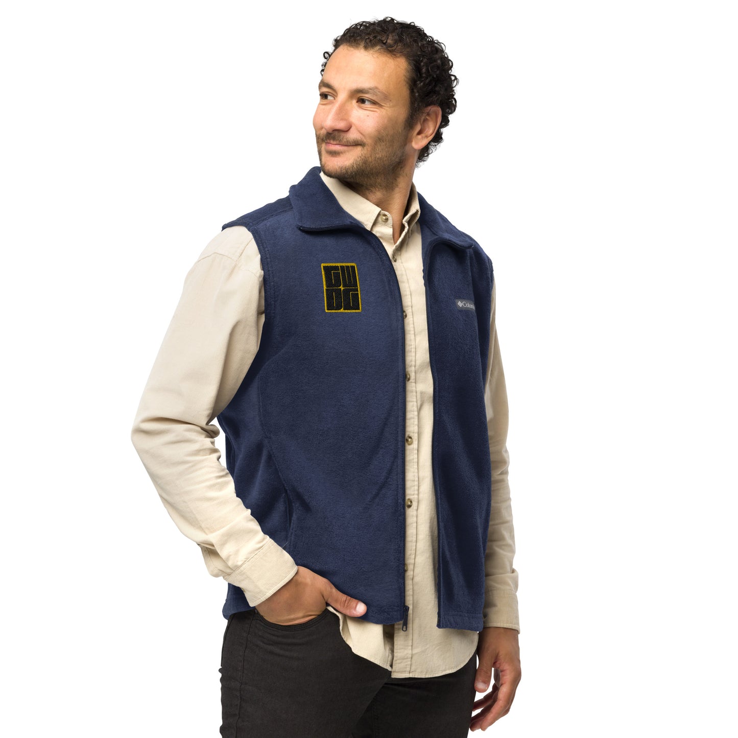 TWDG Embroidered Men’s Columbia fleece vest