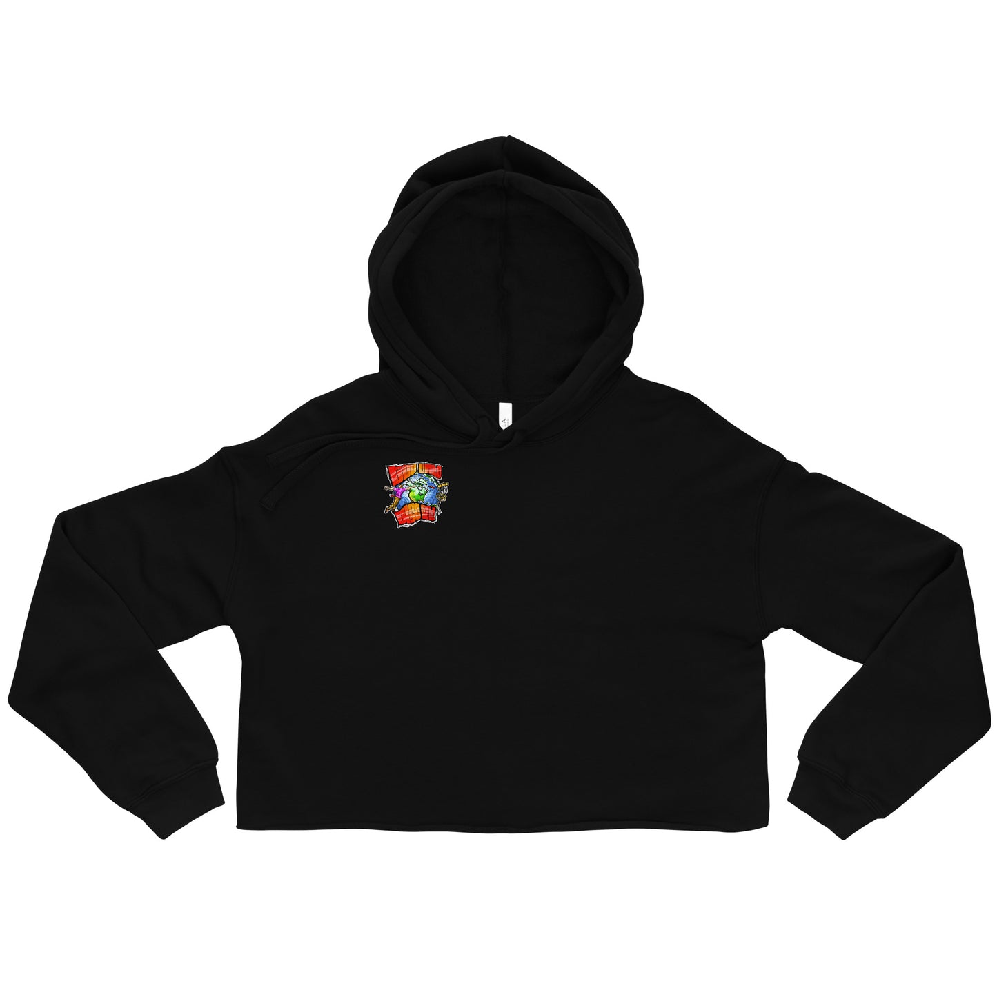 Full Color Logo Crop Hoodie