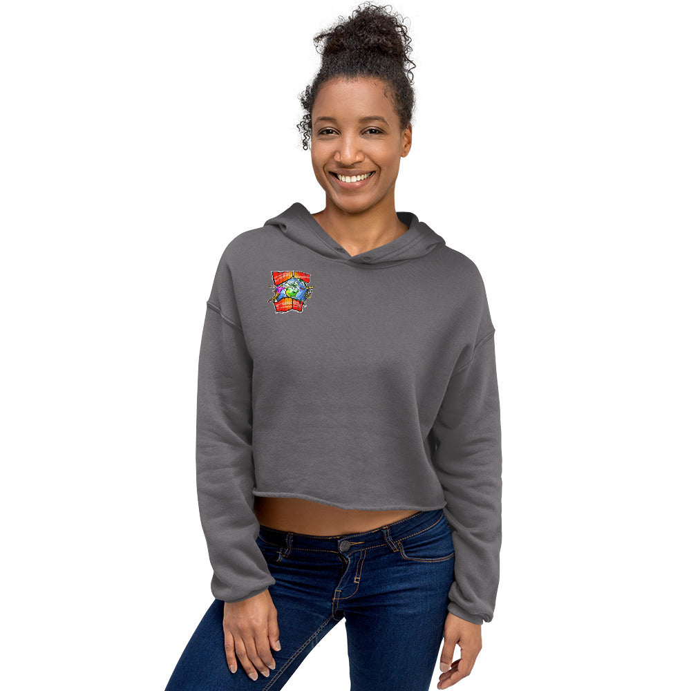 Full Color Logo Crop Hoodie